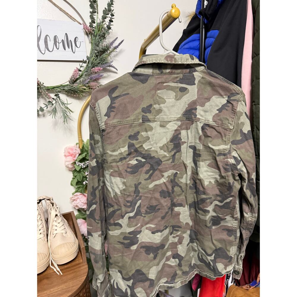 Sanctuary Camo Shirt Jacket Army Utility Multiple Pockets Casual Womens Large - Picture 2 of 4